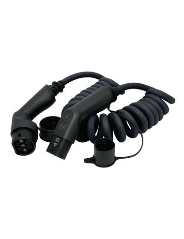 Charging Cable Ev T2/T2 Spiral 5M - 32A 1Ph 7.2Kw